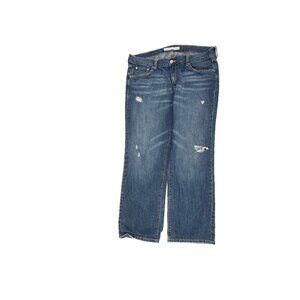 Old Navy Distressed Relaxed Straight Women's size 16 Dark Blue Denim Jeans